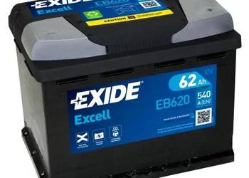 Akumulator Exide Excell 62Ah 540A EN PRAWY PLUS Akumulator Exide Excell 62Ah 540A EN PRAWY PLUS
