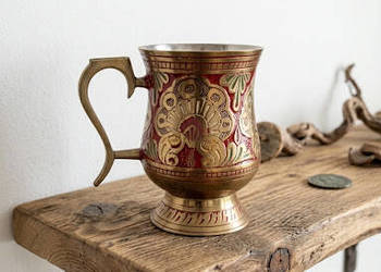 Duży orientalny kufel ornamentowe wzory