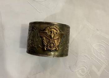 Serwetnik mosiężny z kantyny oficerskiej i datą 1942, militaria