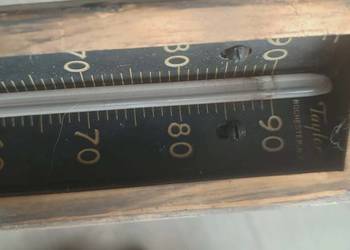 Marynistyka vintage mosiądz termometr antyk pocz. XXw.