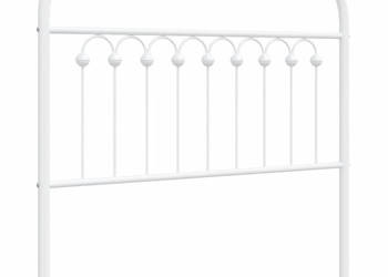 Metalowe wezgłowie białe 100 cm WM-376678