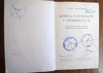Axel Munthe - Księga o ludziach i zwierzętach