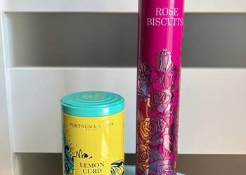 Piękne metalowe pudełka pojemniki na ciastka Fortnum & Mason