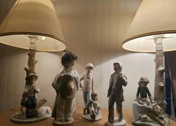 Lampki porcelanowe NAO by Lladro wys 40 cm
