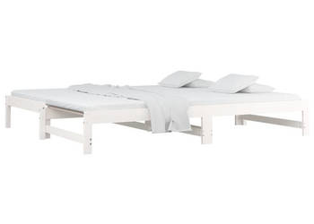 Łóżko rozsuwane białe 2x(90x200) cm lite drewno sosnowe WM-820428