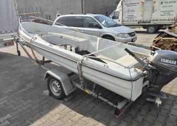 Łódz wędkarska,rekreacyja ABC410 +yamaha 15+przyczepa. Cały zestaw.