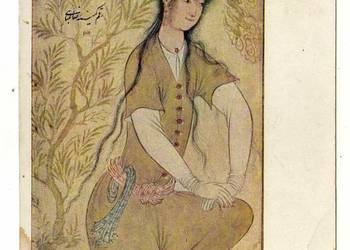 MINIATURY IRANU nr 7 REZA ABBASI DZIEWCZYNA POCZTÓWKA IZOGIZ