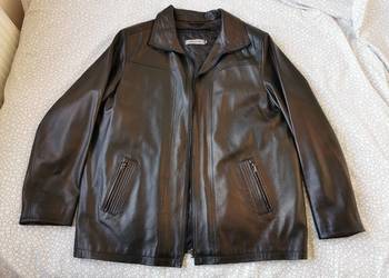 KURTKA MĘSKA,skóra naturalna,nowa,na dużego pana, 4XL, szerokość 148cm