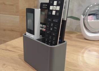 Stojak na piloty organizer kolor szary