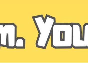 Naklejka napis I farm you Eat! żółte tło 90x18mm