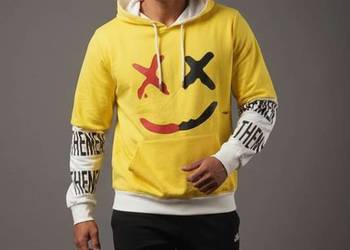 Bluza z kapturem - żółto-biała rozm. L