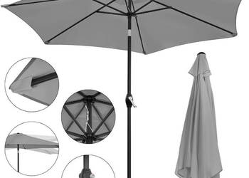 Składany parasol ogrodowy balkonowy regulowany 210 cm szary
