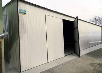 Blaszana montowana hala 6×12 m – biała