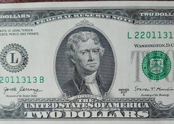 2 $ USA  2017 r. seria "A" men.-L San Francisco-California