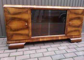 Komoda RTV ART-DECO Niska Orzech 152 Stara Antyk Po Renowacji.