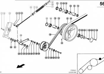 Claas Lexion 580 KOŁO PASOWE 0006448002 (Napęd przyrządu źniwnego, bez prz…