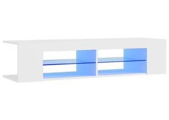 vidaXL Szafka TV z oświetleniem LED, biała, 135x39x30 cm(SKU:804229)