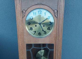 Stary zegar ścienny przedwojenny sprawny film gongu F051