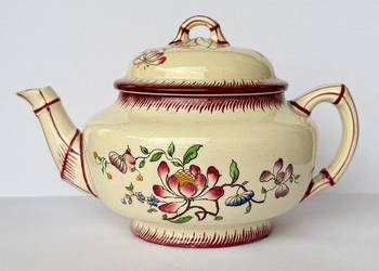 Przedwojenny Imbryk Sarreguemines Strasbourg 1900–1920 fajans stara Francja