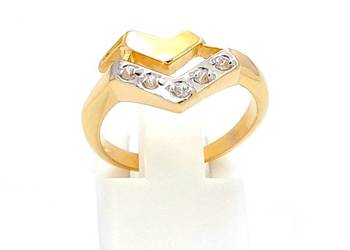 WYPRZEDAŻ!-30% Pierścionek r.12 Złoty pr.585 Glamour Z-725