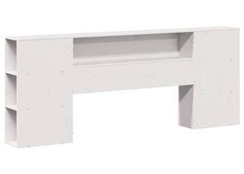 Wezgłowie do łóżka z półkami białe 200 cm drewno sosnowe WM-855619