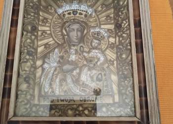 Bardzo ładny obrazek z Matką Boską - można podłączyć do prądu