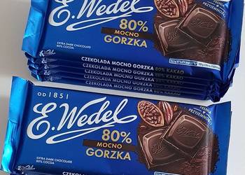 Czekolada mocno gorzka 80% 20 sztuk  Wedel
