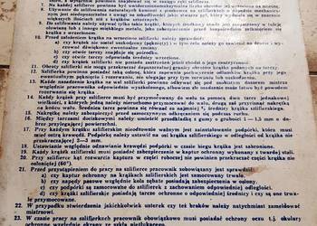 Lata 70/te.Z kolekcji.Tablica BHP z PRLu