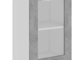 Szafka wisząca z szybą szarość betonu 40x31x60 cm WM-802509