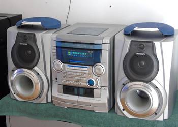 Wieża Aiwa kolumny Radio RDS AUX mocna. DOSTAWA.