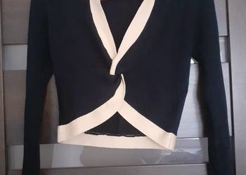 sweter z kołnierzem czarny krótki sweter z kołnierzem czarny krótki