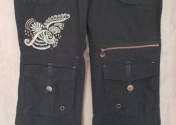 Spodnie damskie z haftem