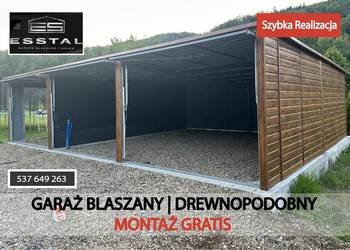 Garaż Blaszany ZŁOTY DĄB - Garaże Blaszane | Wiaty | Hale | -ESSTAL-