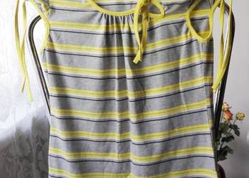 LANHEN PARIS_SZARA BLUZKA - TOP W PASY R. XXL