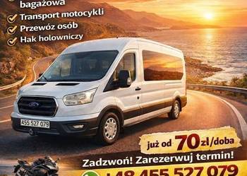 Wynajem bus 8+1os, klimatyzowany, hak, transport motocykli .