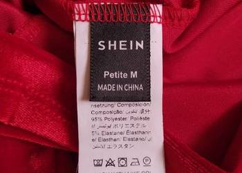 Shein S/M czerwona imprezowa sukienka
