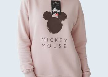 Damska bawełniana bluza jasno różowy z długim rękawem mickey mouse 34/XS