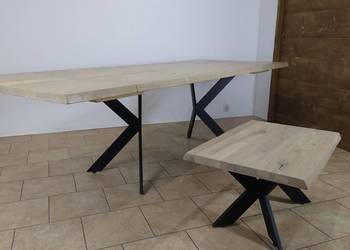 stoł rozkładany lity dąb i stolik kawowy