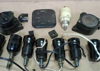 PRL Włącznik wyłącznik bakielit bezpiecznik oprawka żarówki cena za kpl