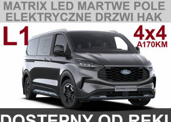 Ford Tourneo Custom L1 Super Niska Cena 4x4 A170KM Active Kamera 360 Hak D…