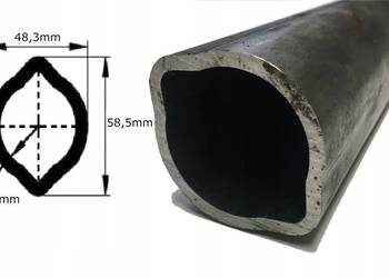 Rura wału WOM profilowa cytryna 48,3x58,5x3,9mm 1m