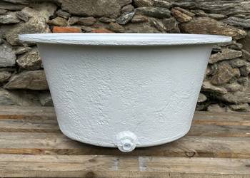 STARA, ŻELIWNA BALIA np. NA KWIATY - KWIETNIK - 66 cm