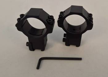 Montaż do lunety dwuczęściowy wysoki tubus 30mm na szynę 11mm