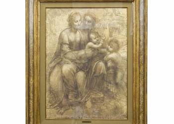 Obraz Da Vinci replika Madonna z Dzieciątkiem drewniana rama szyba FRANCJA Obraz Da Vinci replika Madonna z Dzieciątkiem drewniana rama szyba FRANCJA