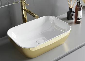UMYWALKA NABLATOWA 45x32 cm BIAŁA ZŁOTA Gold
