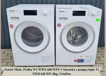 Zestaw Miele. Pralka W1 WWE 668 + Suszarka z pompą ciepła T1 TWH 620