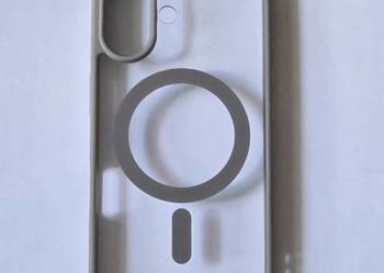 Etui/case przezroczyste z szarymi elementami i z MagSafe na iPhone'a 16