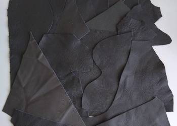 Skóra (620 g) Licowa Włoska średnie i małe kawałki Stalowy Szary