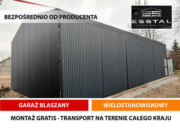 Garaż Blaszany GRAFITOWY | MAGAZYN ROLNICZY | Wiaty Hale | - ESSTAL-