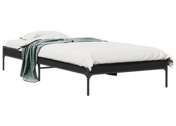 Łóżko Metalowe Czarne Rama Łóżka Ze Stelażem 75x190 cm WM-845056